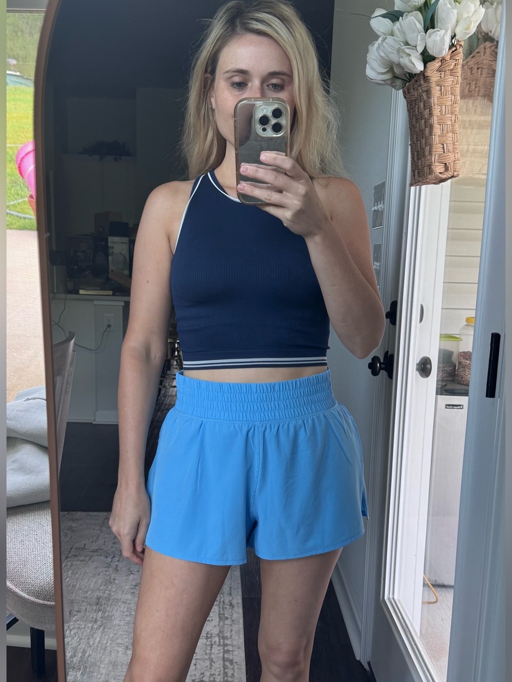 Cardinals Sports Team Light Blue Women's Active Running Gameday Shorts - Picture 3 of 16
